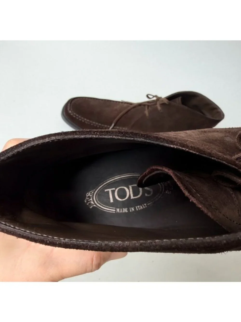 Tod's Quinn Ankle Chukka Boots Dark Brown Suede Men's 9